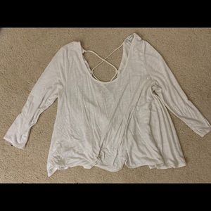 American Eagle Flowy Open Back Top Size XL